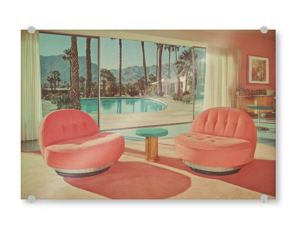 Acrylglasbild "Palm Springs, Retro Sessel" artboxONE - Natur,Architektur,Reise / Länder