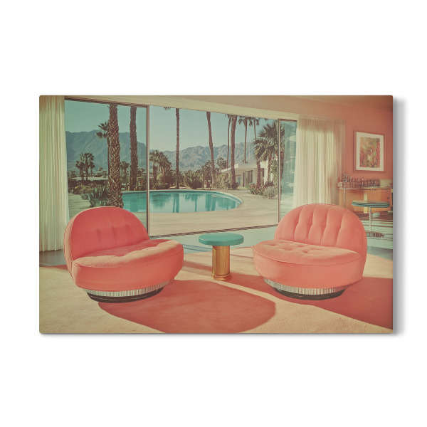 Galerie-Print "Palm Springs, Retro Sessel" 75x50 cm artboxONE
