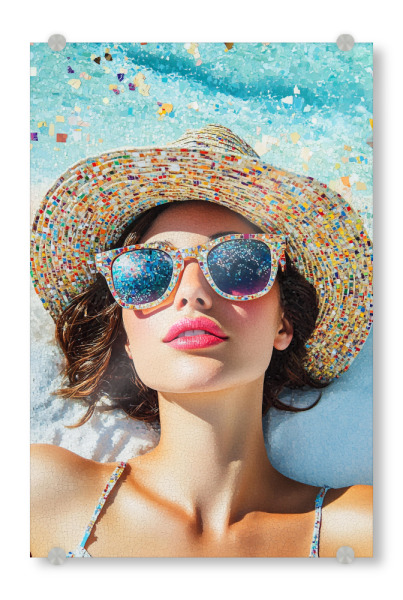 Acrylglasbild "Sommerliche Frauen Eleganz" artboxONE - Abstrakt,Menschen,Reise / Strand und Meer