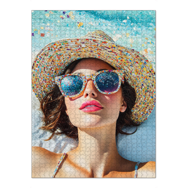 Puzzle Ravensburger "Sommerliche Frauen Eleganz" artboxONE - Abstrakt,Menschen,Reise / Strand und Meer