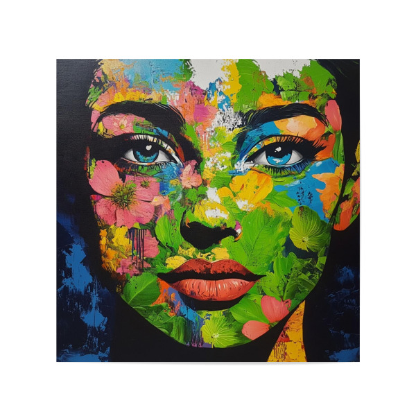 Poster 20x20 cm "MOTHER EARTH" artboxONE - Menschen,Liebe,Fashion - Greeen,Mother,Woman,Frau,Natur,Blumen,Flower,Pink