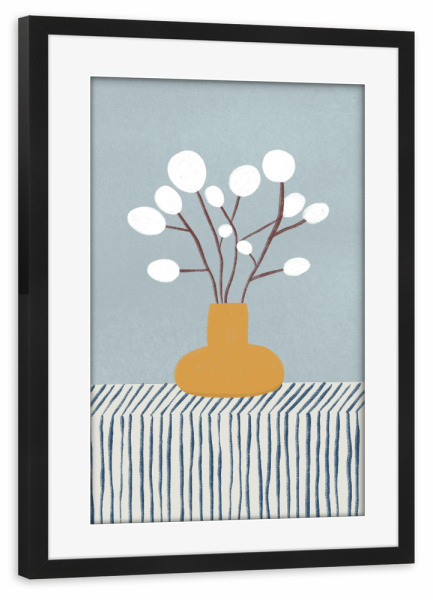 Poster mit Rahmen schwarz "Palmenkätzchen" artboxONE - Natur,Floral