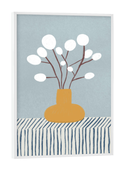 Poster mit weißem Rahmen "Palmenkätzchen" artboxONE - Natur,Floral