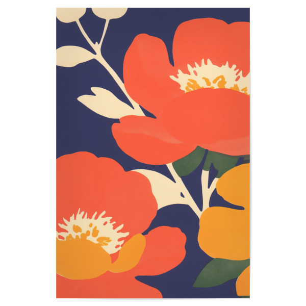 Poster "Blumenmarkt Charme orange" artboxONE - Natur,Floral