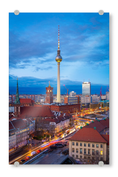 Acrylglasbild "Abenddämmerung in Berlin" artboxONE - Städte / Berlin,Architektur