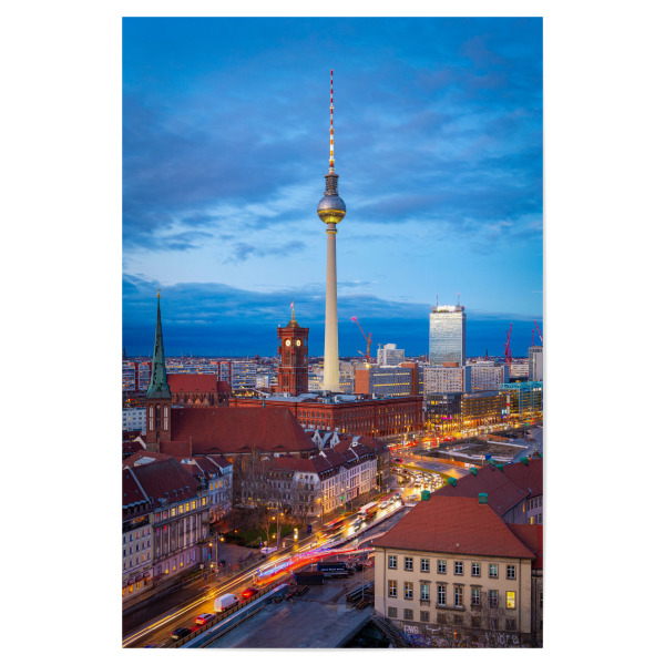 Poster 30x20 cm "Abenddämmerung in Berlin" artboxONE - Städte / Berlin,Architektur