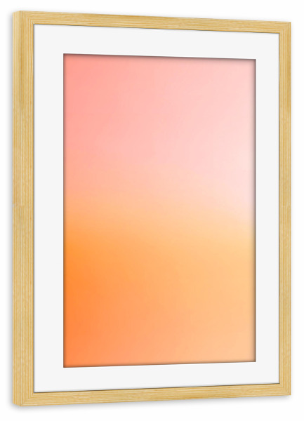 Poster mit Rahmen kiefer "Kurz bevor die Sonne unter geht" artboxONE - Natur,Abstrakt