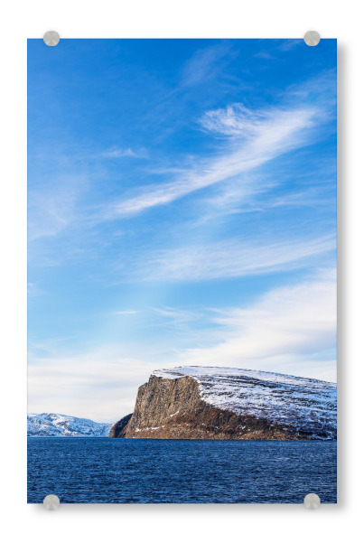 Acrylglasbild "Berge, Wolken und Felsen im Winter" artboxONE - Natur,Reise,Reise / Strand und Meer,Reise / Länder
