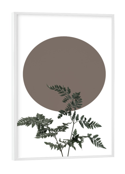 Poster mit weißem Rahmen "Japandi Botanik Harmonie" artboxONE - Natur,Geometrie,Reise / Asien