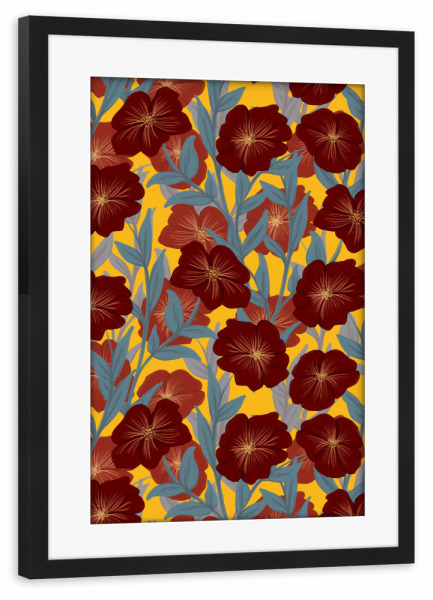 Poster mit Rahmen schwarz "Kühne Blüte" artboxONE - Natur,Floral - Blume,Blumen,Blüte,Blühen,Frühling,Blumen-,Blumenmuster