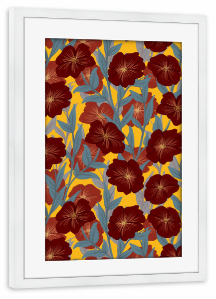 Poster mit Rahmen weiß "Kühne Blüte" artboxONE - Natur,Floral - Blume,Blumen,Blüte,Blühen,Frühling,Blumen-,Blumenmuster