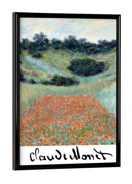 Poster mit schwarzem Rahmen "Claude Monet Poppy field" artboxONE - Natur,Reise