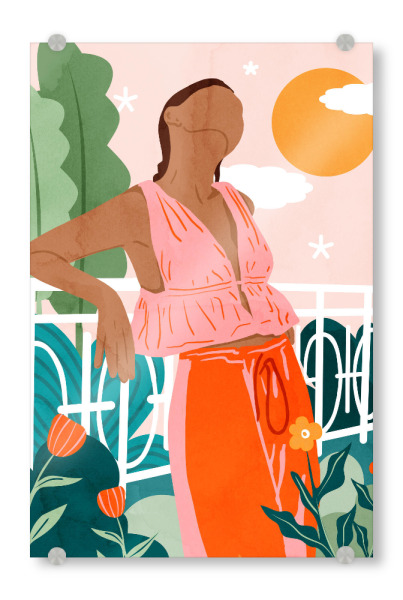 Acrylglasbild "Nur ein weiterer warmer Tag" artboxONE - Natur,Menschen