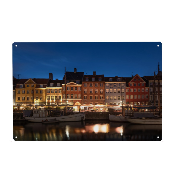 Holzbild "Nyhavn Blue Hour" artboxONE - Städte,Reise,Architektur,Städte / København