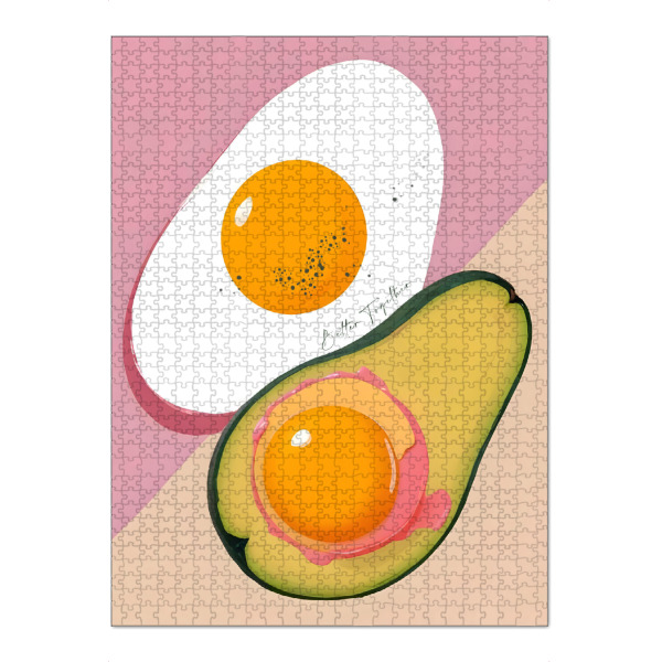 Puzzle Ravensburger "Besser zusammen Avocado -Eier" artboxONE - Essen & Trinken,Lustig