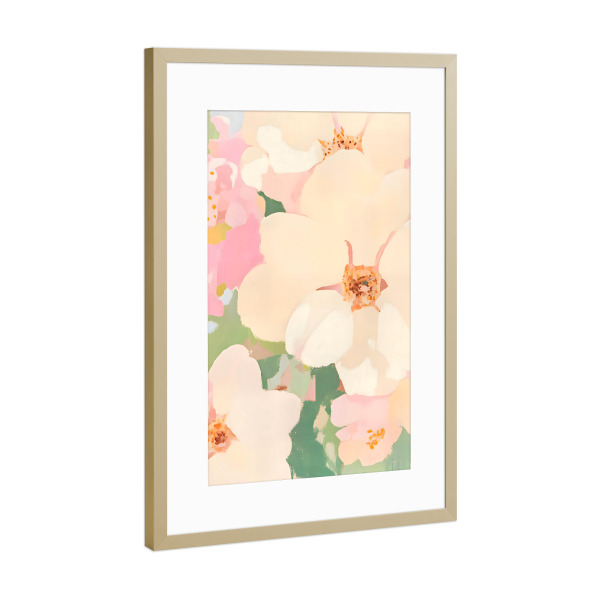 Poster mit Rahmen Gold "Die weichste Blüte" artboxONE - Natur,Floral