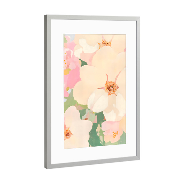 Poster mit Rahmen Silber "Die weichste Blüte" artboxONE - Natur,Floral