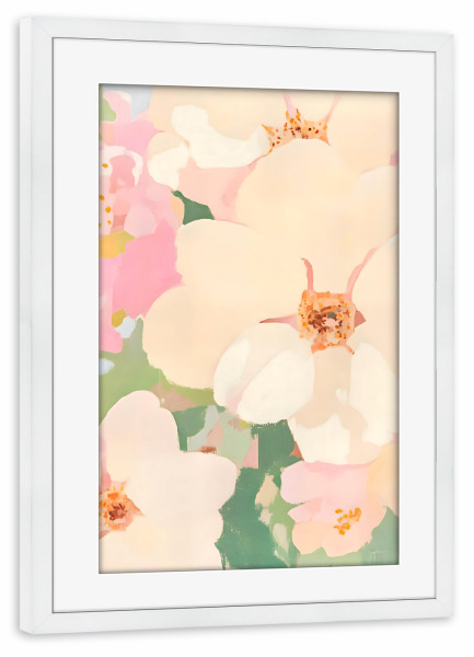 Poster mit Rahmen weiß "Die weichste Blüte" artboxONE - Natur,Floral
