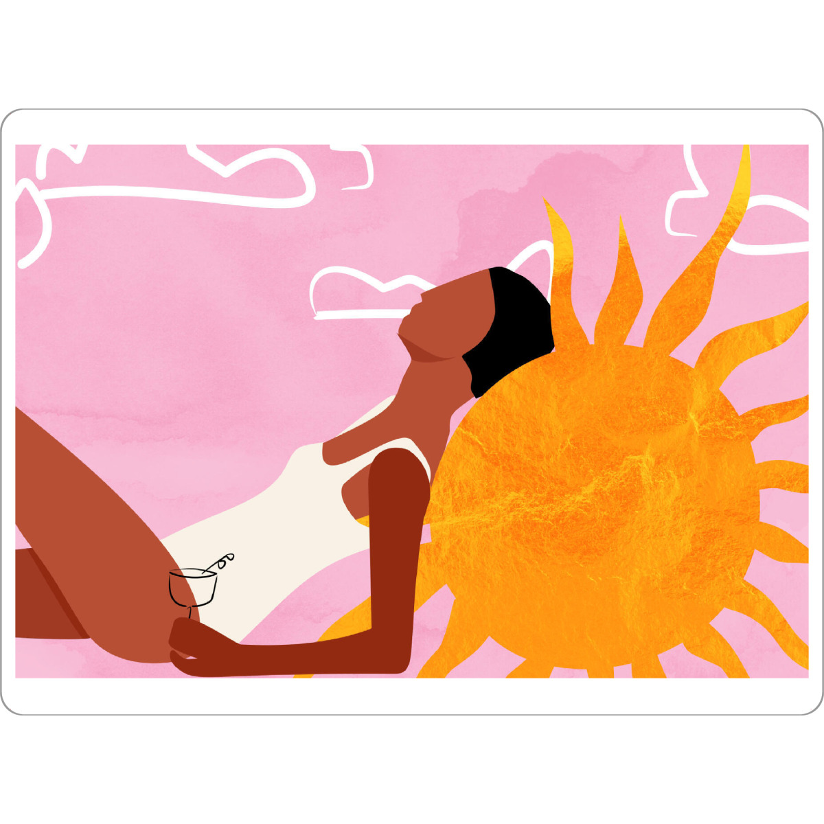 Tischset "Im Sonnenlicht träumen" artboxONE - Abstrakt,Menschen