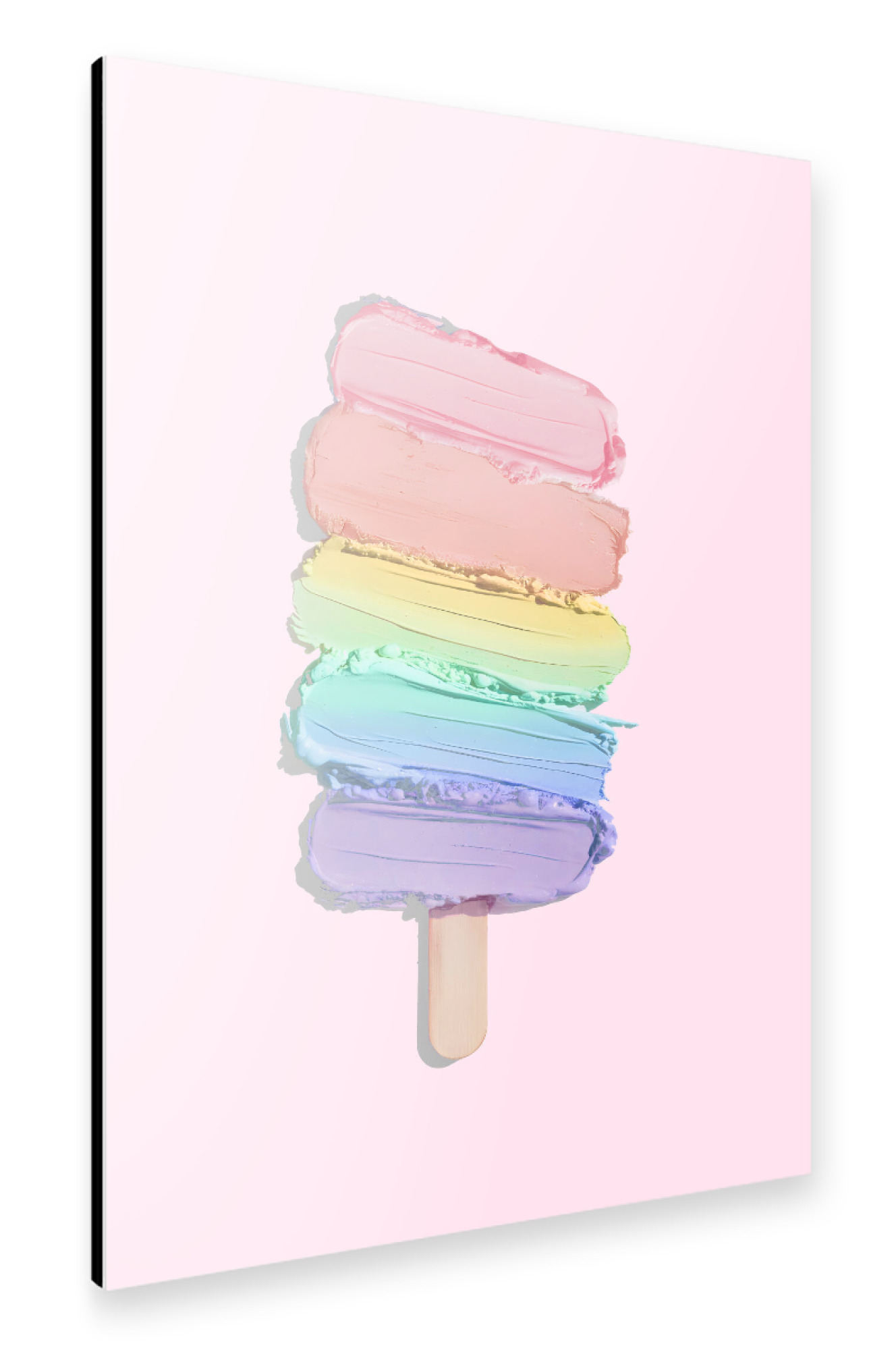 Alu-Dibond "Pastellregenbogeneis" 75x50 cm artboxONE