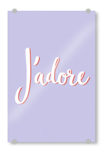 Acrylglasbild "Ich liebe es in Lila" artboxONE - Typografie,Liebe,Ultraviolet