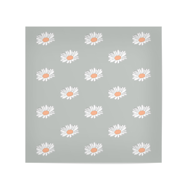 Poster 20x20 cm "Margeriten pastell grün" artboxONE - Natur,Floral,Abstrakt