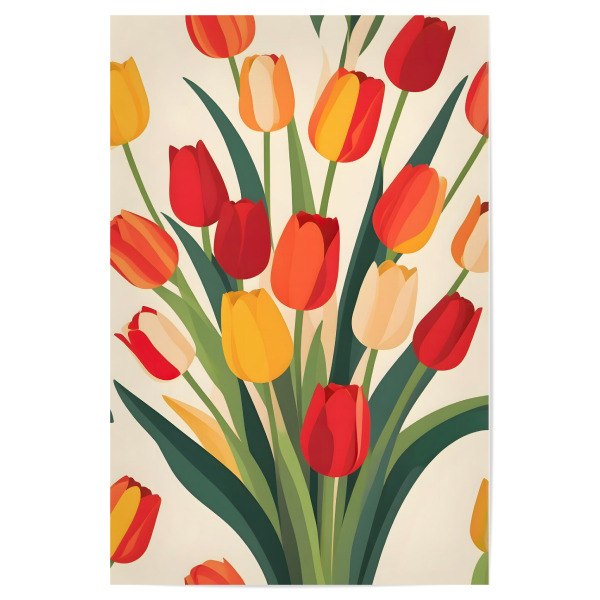 Poster 30x20 cm "Tulpe glüht" artboxONE - Floral