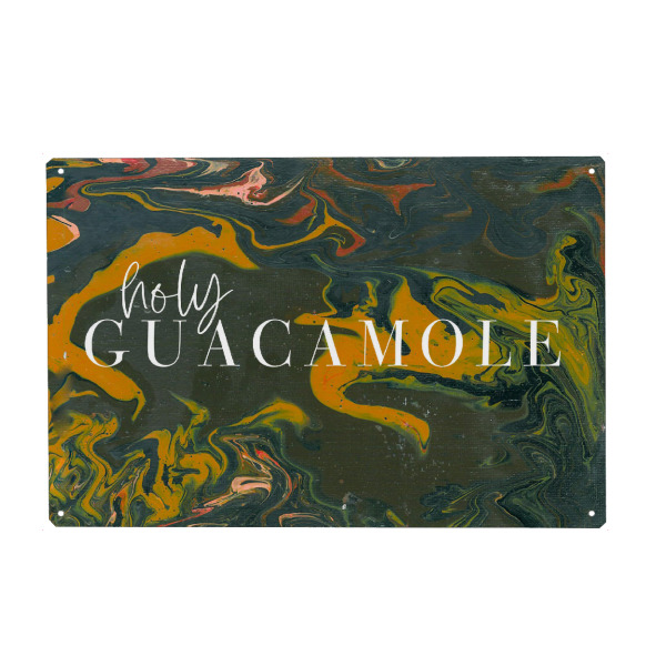 Holzbild "Holy Guacamole" artboxONE - Typografie,Essen & Trinken,Essen & Trinken / Obst & Gemüse,Lustig
