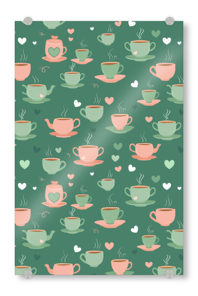 Acrylglasbild "Dampfige Schlucke" artboxONE - Essen & Trinken,Abstrakt