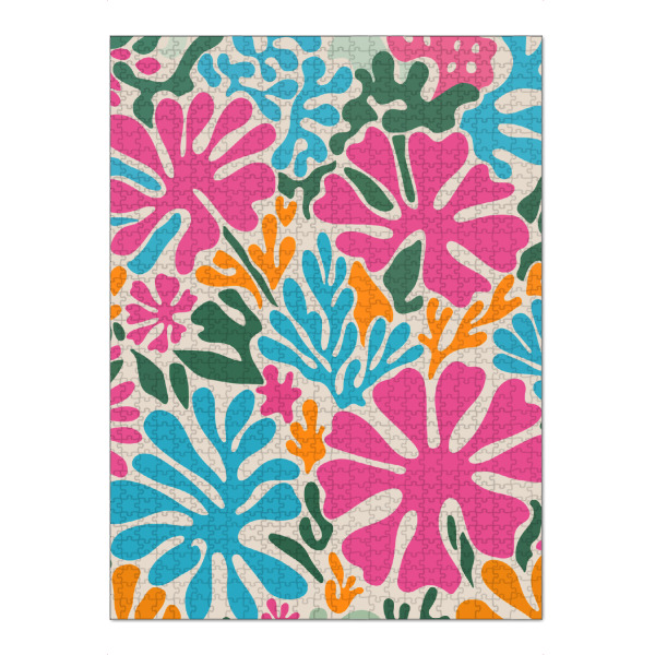 Puzzle Ravensburger "Abstrakte Florale Korallen" artboxONE - Floral,Abstrakt - Farbenfroh,Koralle,Floral,Minimalistisch,Illustration,Blumen