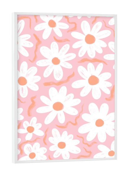 Poster mit weißem Rahmen "Frühlingsblumen" artboxONE - Floral,Für Kinder,Abstrakt