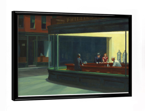 Poster mit schwarzem Rahmen "Edward Hopper J" artboxONE - Abstrakt