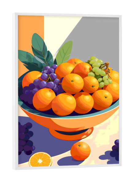 Poster mit weißem Rahmen "VIBIN ’mit Vitamin C" artboxONE - Essen & Trinken