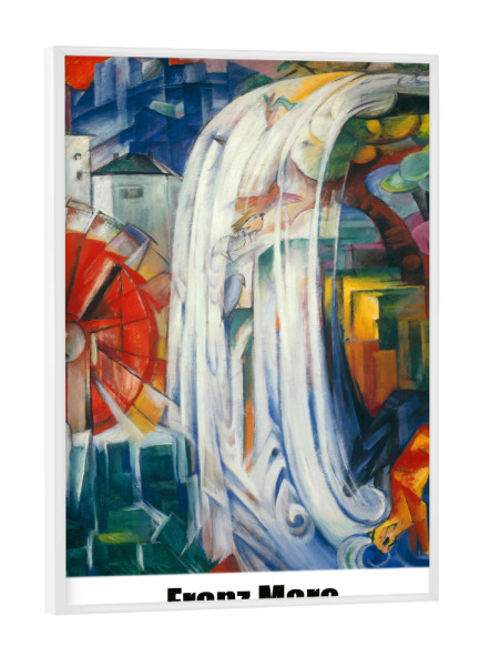 Poster mit weißem Rahmen "Franz Marc" artboxONE - Tiere,Abstrakt - Kunst,Wandkunst,Maler,Maler,Berühmtheit,Illustration,Dekorative,Wohnkultur,Maler