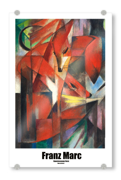 Acrylglasbild "Franz Marc Z" artboxONE - Tiere,Abstrakt - Kunst,Maler,Berühmtheit,Illustration,Dekorative,Wohnkultur,Maler,Franz,Marc,Malerei,Gemälde