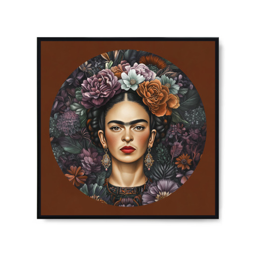 Frida Kahlo - flowered pattern