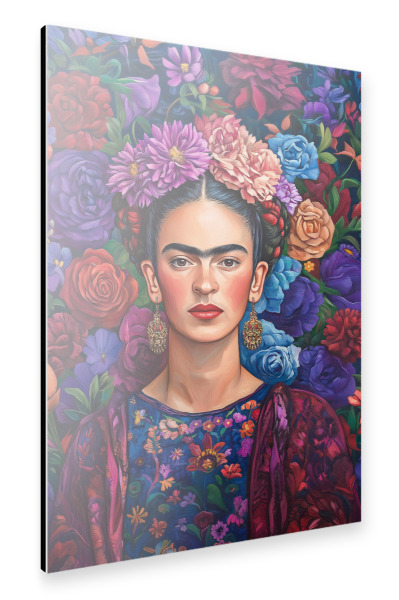 Alu-Dibond "Frida Kahlo, Blumen Chic" 75x50 cm artboxONE