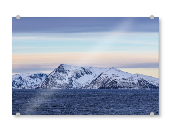 Acrylglasbild "Winter nahe Øksfjord" artboxONE - Natur,Reise,Reise / Strand und Meer,Reise / Länder