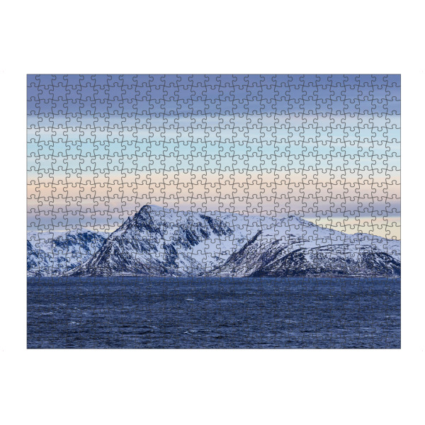 Puzzle Ravensburger "Winter nahe Øksfjord" artboxONE - Natur,Reise,Reise / Strand und Meer,Reise / Länder