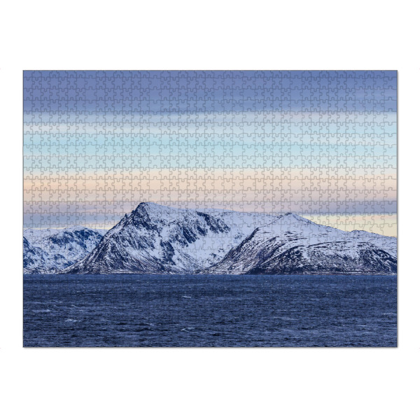 Puzzle Ravensburger "Winter nahe Øksfjord" artboxONE - Natur,Reise,Reise / Strand und Meer,Reise / Länder
