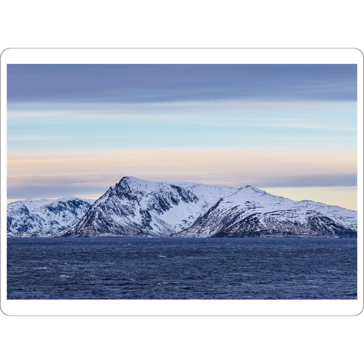 Tischset "Winter nahe Øksfjord" artboxONE - Natur,Reise,Reise / Strand und Meer,Reise / Länder