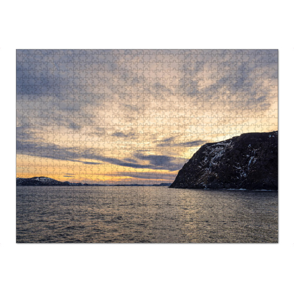 Puzzle Ravensburger "Berge im Winter nahe Havøysund" artboxONE - Natur,Reise,Reise / Strand und Meer,Reise / Länder