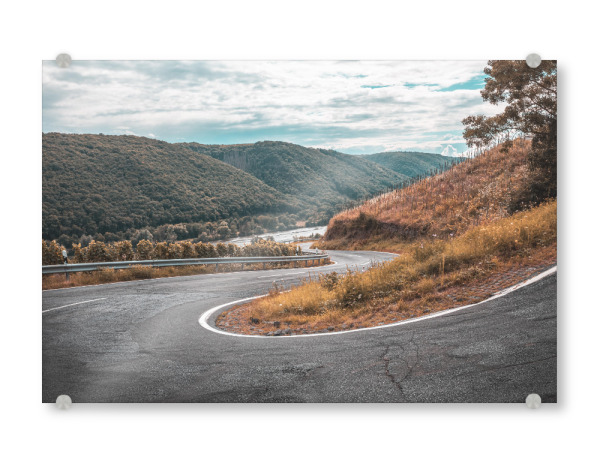 Acrylglasbild "Curvy Road" artboxONE - Natur,Reise - Straße,Landstraße,Kurven,Serpentine