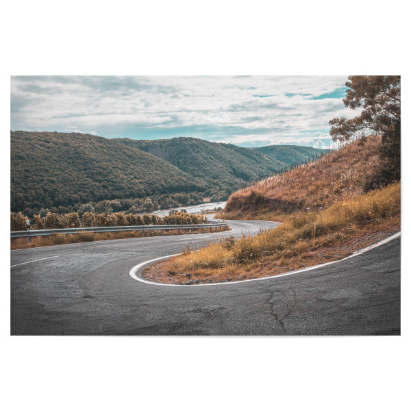 Poster "Curvy Road" artboxONE - Natur,Reise - Straße,Landstraße,Kurven,Serpentine