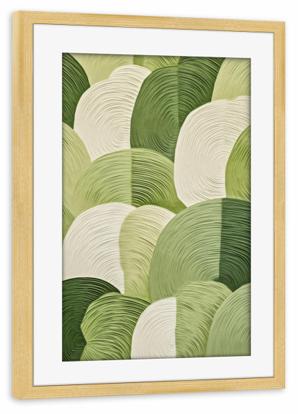 Poster mit Rahmen kiefer "Grüne Natur Inspiration" artboxONE - Natur,Floral,Abstrakt