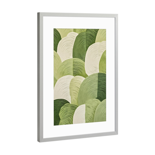Poster mit Rahmen Silber "Grüne Natur Inspiration" artboxONE - Natur,Floral,Abstrakt