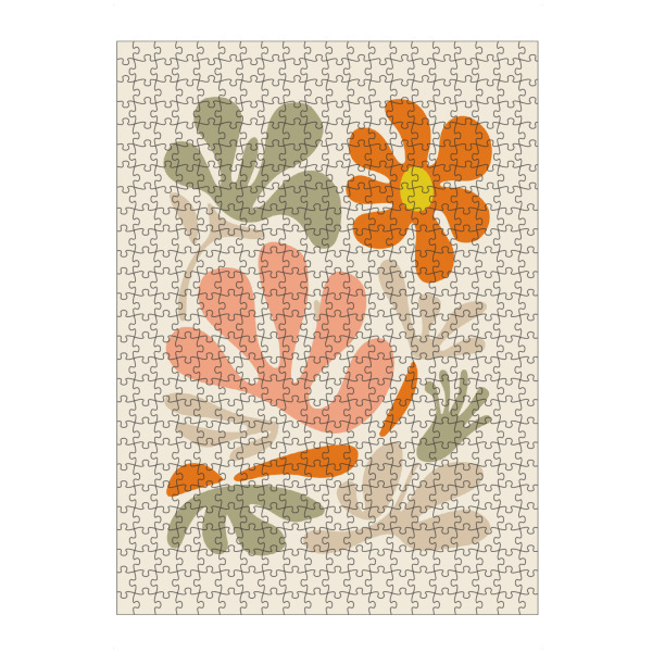 Puzzle Ravensburger "Blumenharmonie inspiriert" artboxONE - Floral,Abstrakt - Blumen,Blumen,Blätter,Matisse,Garten,Harmonie - Bild blumen