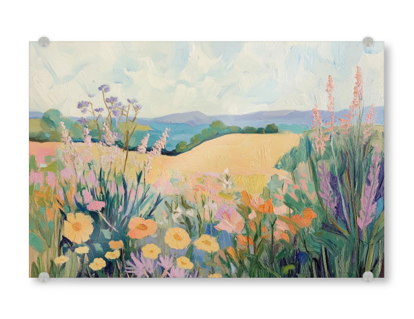 Acrylglasbild "Lebendige Wildblumenlandschaft" artboxONE - Natur,Floral