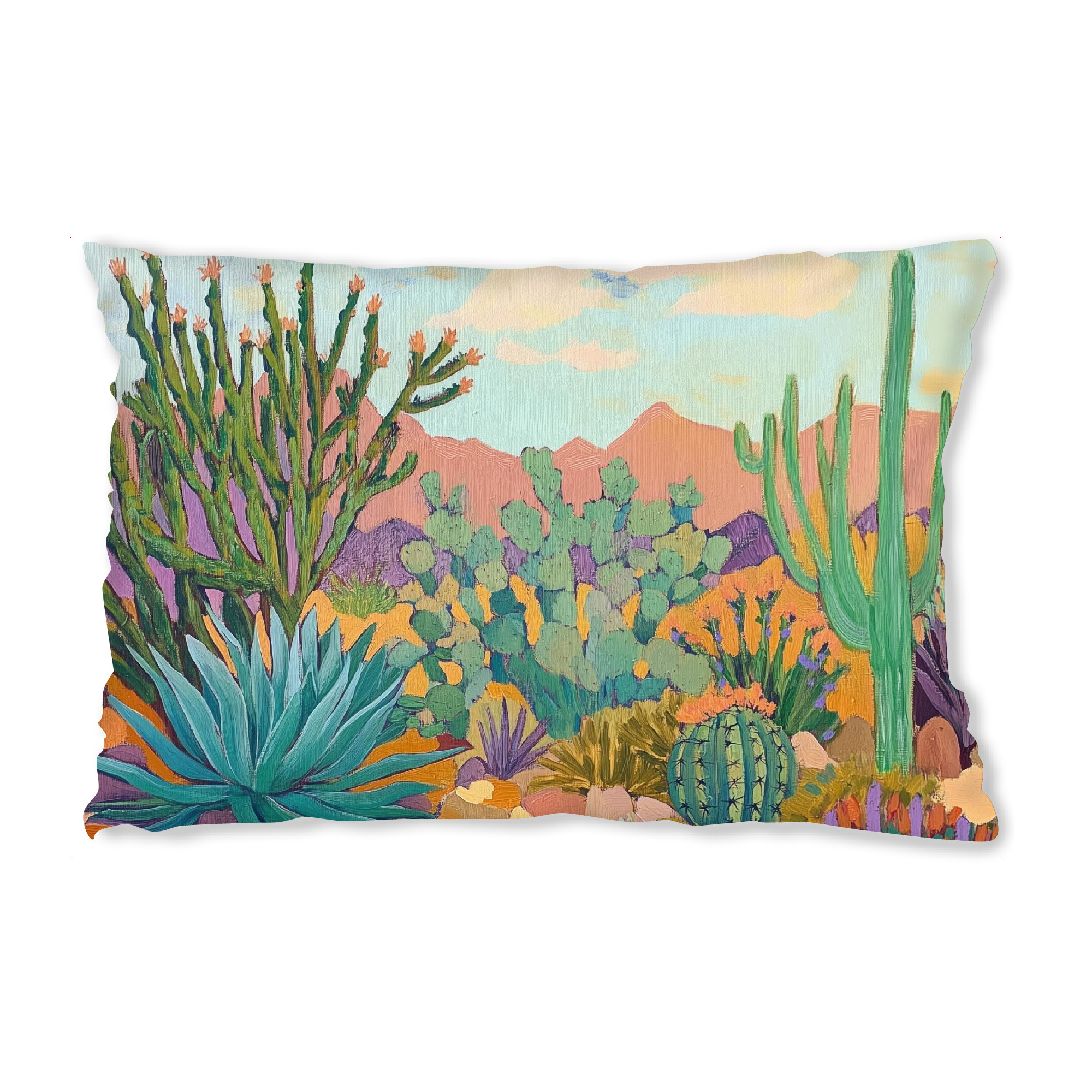Design-Kissen "Wüste mit Kakteen und Sukkulenten" artboxONE - Natur,Floral