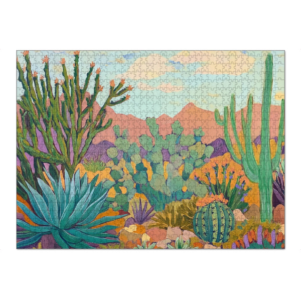 Puzzle Ravensburger "Wüste mit Kakteen und Sukkulenten" artboxONE - Natur,Floral